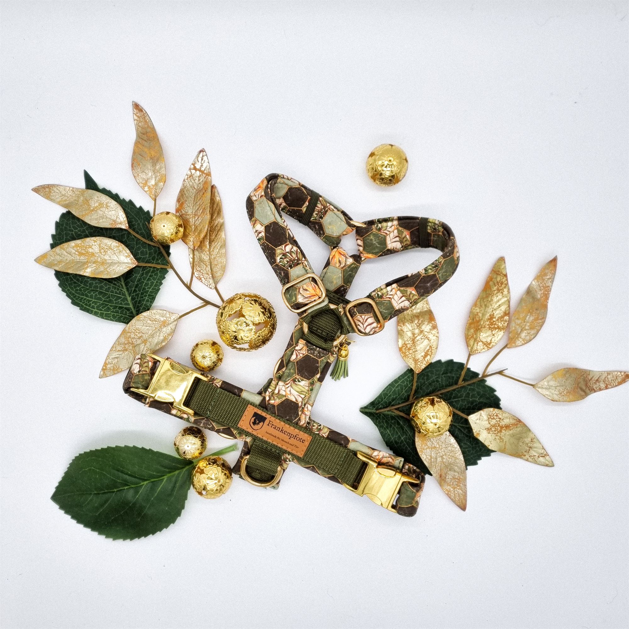 FraLuxe Green Hexagon olivgrün gold FraLuxe Green Hexagon olivgrün gold