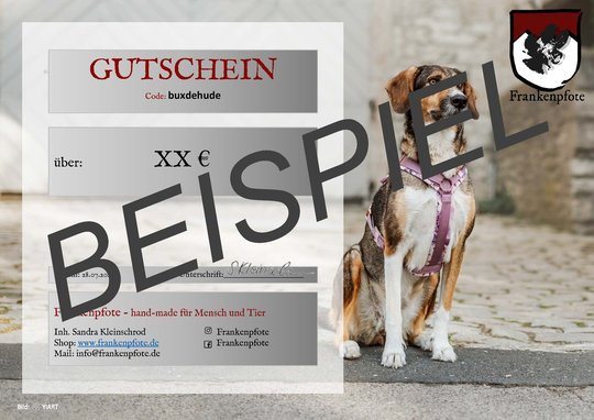 Gutschein-Hunde-Geschirre-Leinen-Massanfertigung