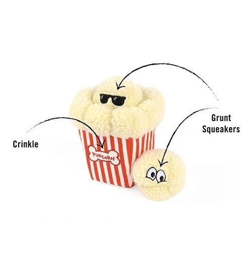 Frankenpfote PLAY Hundespielzeug Quietscher Popcorn