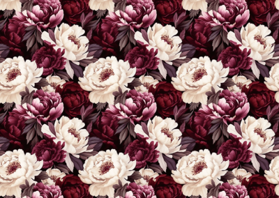 Milas Maroon Peonies